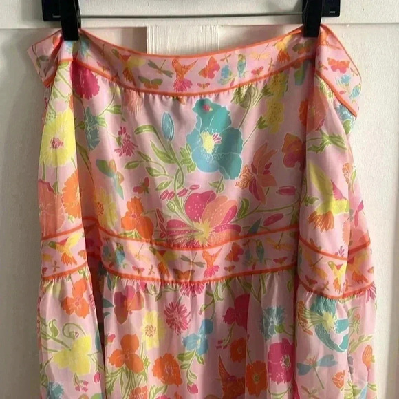 NWT Gretchen Scott Ipanema Maxi Long Skirt birds floral - Picture 3 of 7